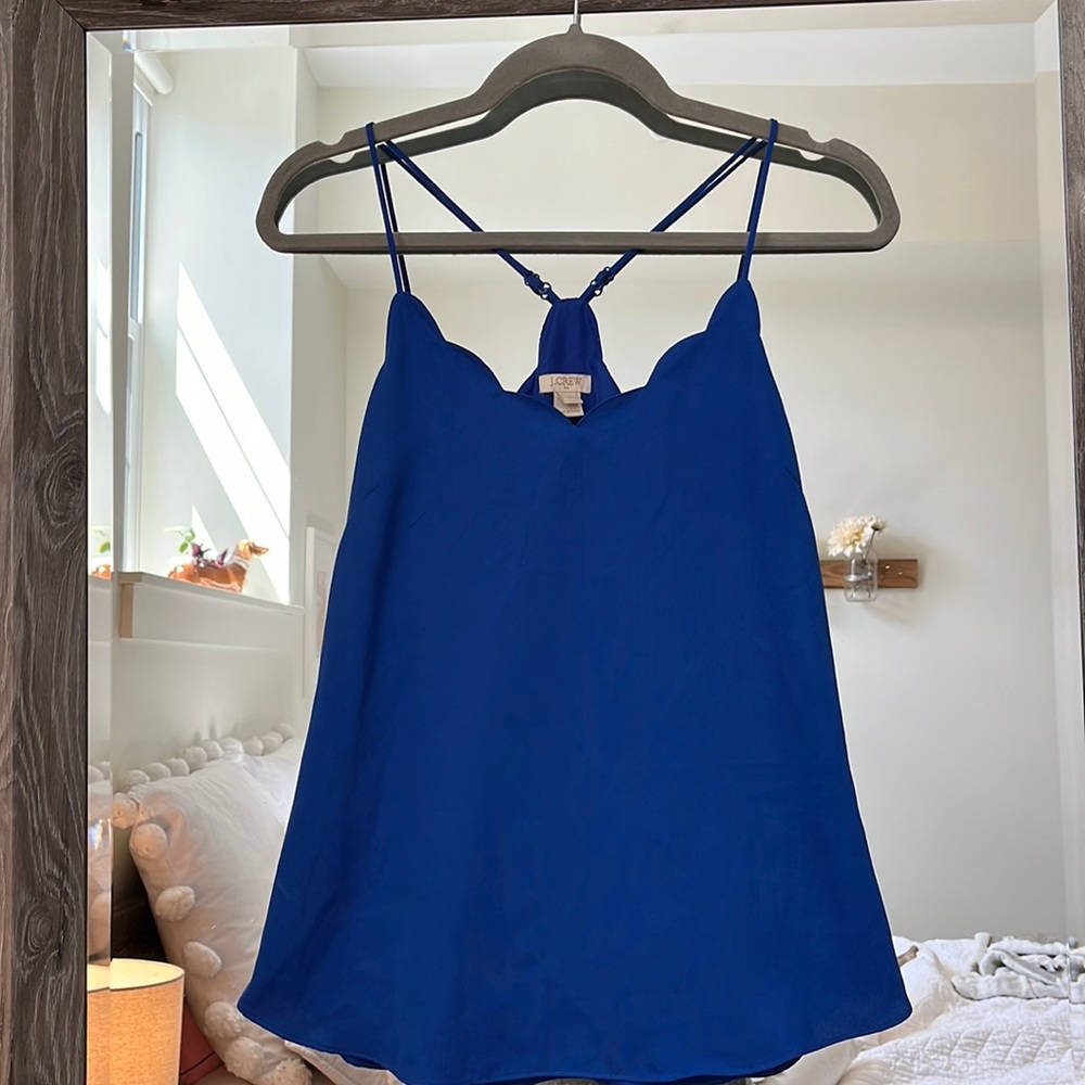 Royal Blue Scalloped J. Crew Factory Cami